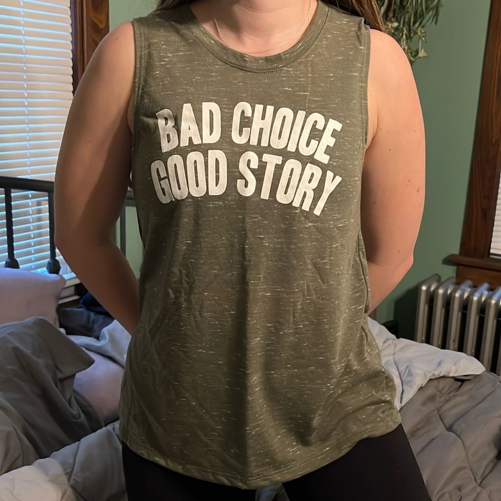 Olive green tank.